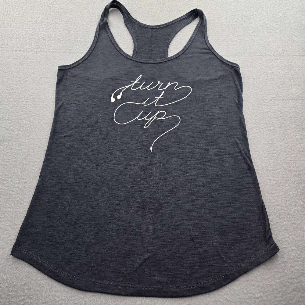 Old Navy Active Gym Tank Top Women Medium Charcoal Semi-Fitted Turn It Up Go-Dry